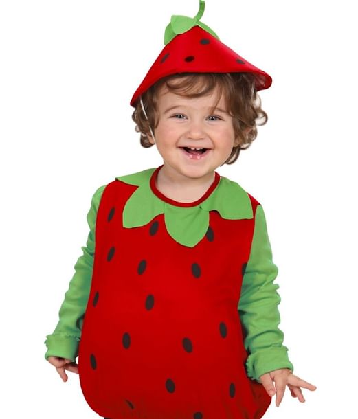 Jordbær kostume med dragt og hat