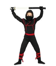 Sort ninja kostume til børn.