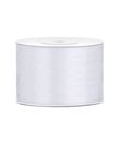 Hvidt satinbånd 50mm x 25m