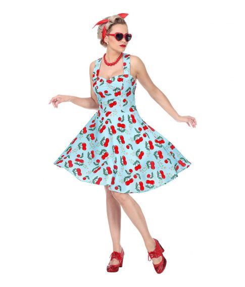 50er kjole med kirsebær