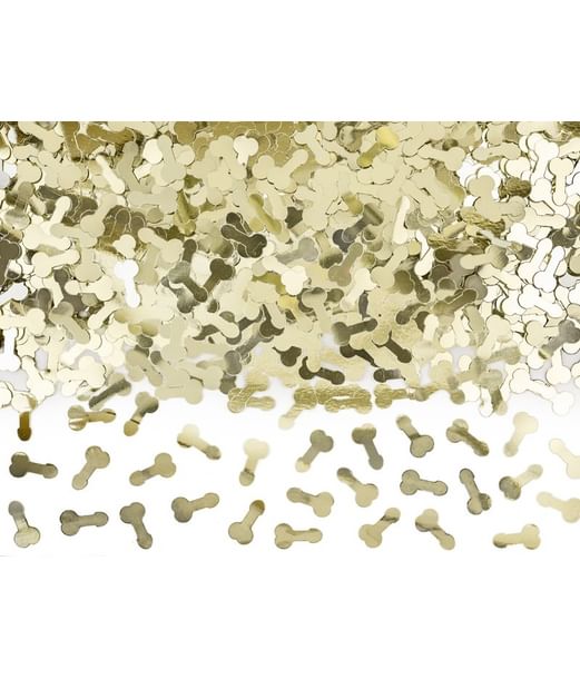 Penis konfetti guld 