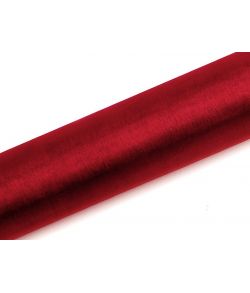 Rødt organza bånd 0,16 x 9 m