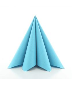 Flotte lys blå papir servietter i kraftig kvalitet. 