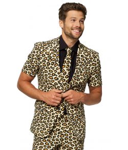 Sjovt sommer jakkesæt med leopard mønster til kun 569 kr..