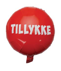 Folieballon rød Tillykke 35 cm