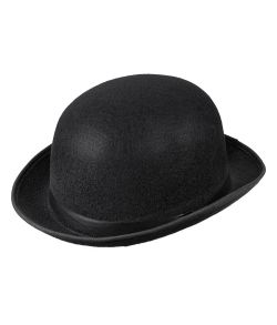 Flot sort bowlerhat i god kvalitet til udklædning.