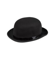 Sort bowler hat til gangster kostume.