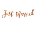 Just Married banner Rose Gold