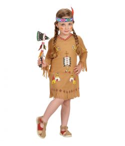 Indianerpige kostume