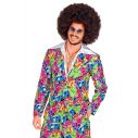 Smart sæt med jakke og bukser med hippie mønster til 70er udklædningen.