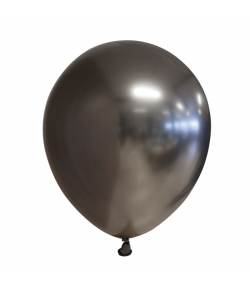 10 stk Grå ballon med metallic look