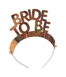 1x 'Bride to be' og 5x 'Team bride' Tiara i pap med plastik bøjle