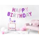 Folieballon bogstaver 'Happy Birthday' i forskellige farver