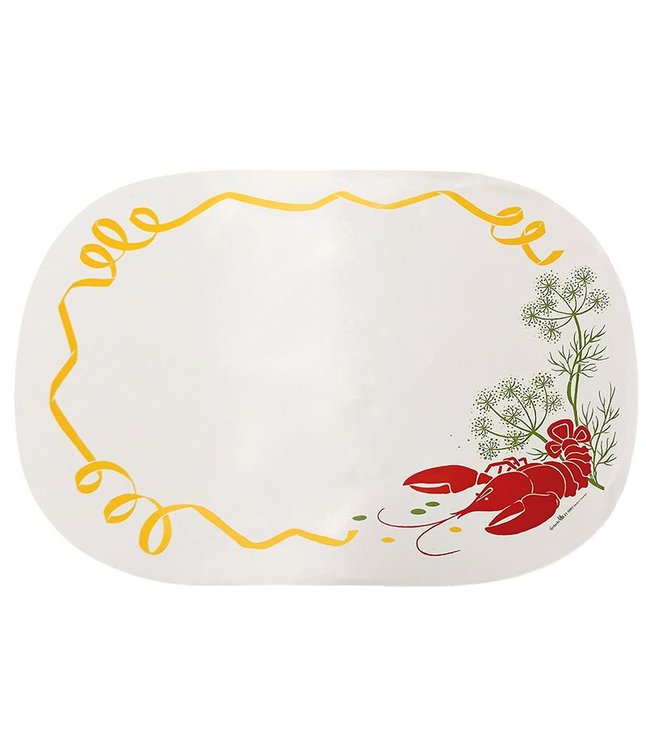 4 stk dækkeservietter i plastik til Krebsegildet