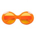 Orange briller i plastik til f.eks. 80er disco udklædningen