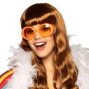 Orange briller i plastik til f.eks. 80er disco udklædningen