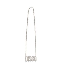 Sølv halskæde med "disco" vedhæng