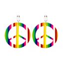 Hippie øreringe med peacetegn