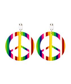 Hippie øreringe med peacetegn