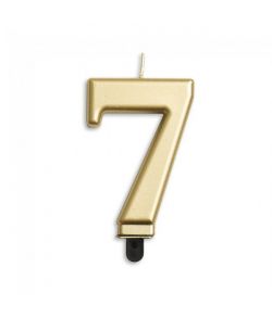 Flot guld farvet tallys nummer '7'