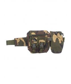 Militær bæltetaske med 2 tasker i camouflage print