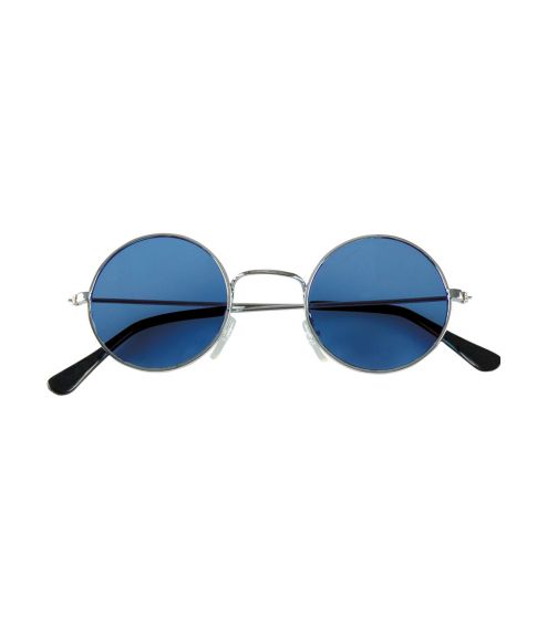 Lennon brille med blåt glas