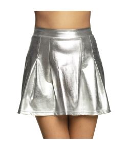 Skinnende sølv nederdel
