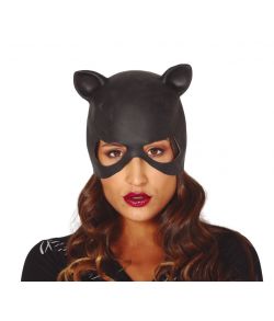 Sort catwoman maske i latex