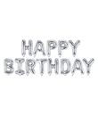 'Happy Birthday' folieballoner i sølv