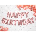 'Happy Birthday' folieballoner i rose gold
