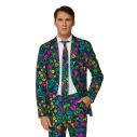Suitmeister billigt jakkesæt med blomster.