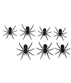 12 flade edderkoppe dekorationer