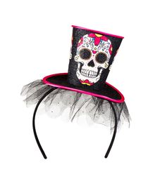 Day of the Dead hat på hårbøjle.
