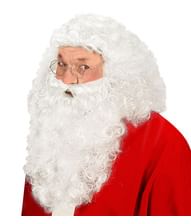 Julemandsparyk med skæg.