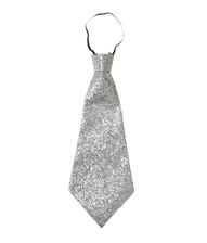 Sølv slips til nytårsaften.