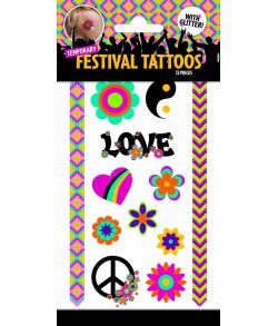 Twinkle festival tatoveringsark, 12 stk