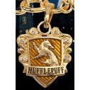 Flot guldbelagt Hufflepuff armbånd med 3 vedhæng.