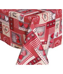 Stofdug med hjerter, 150x200 cm