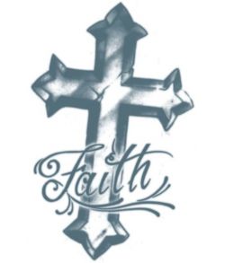 Flot kunstig tatovering med kors