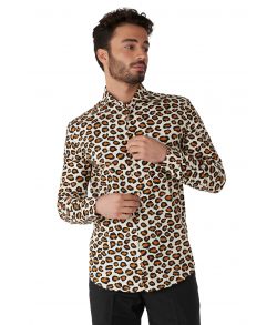 Smart skjorte fra OppoSuits med flot jaguar mønster. 