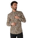 Smart skjorte fra OppoSuits med flot jaguar mønster. 