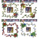 Jule vinduestickers med hjørne dekorationer