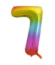 Regnbue folie tal ballon med tallet 7
