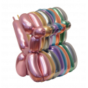 100 stk modelling balloner i assorterede metalliske farver