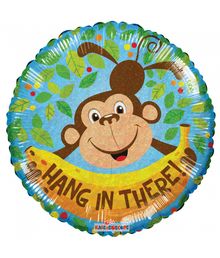 Flot folieballon med Abe 'Hang in there' motiv