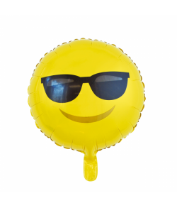 Emoji folieballon med solbriller