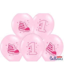 Pastel pink balloner med sko