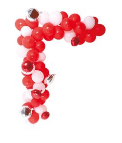 Flot ballonbue sæt i rød og hvid tema