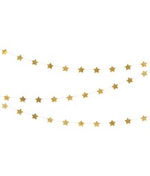 Foliestjerne guirlande i guld