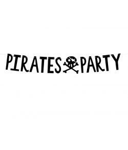 Flot pirat party bogstav banner til sørøver festen